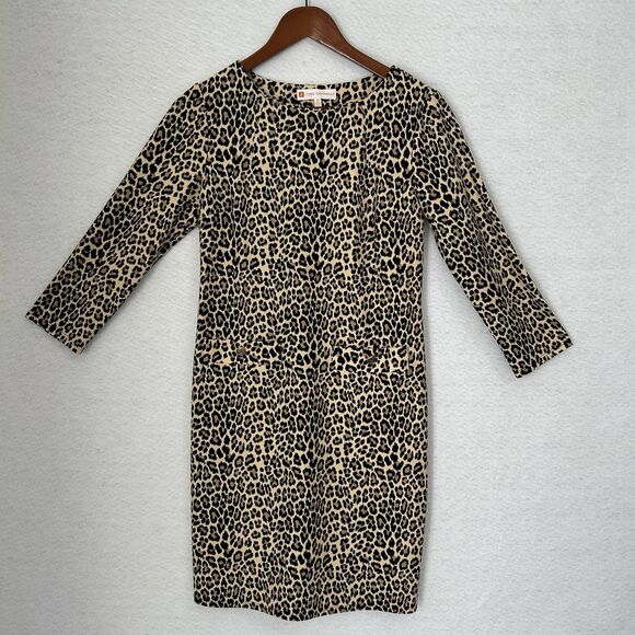 Jude Connally Dress Women XS Leopard Stretch USA Fitted Sabine Classic Polished - Picture 10 of 11